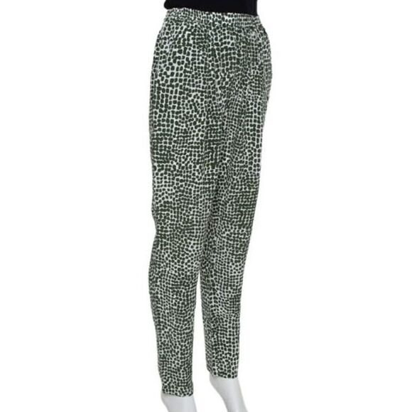 Stella McCartney Green Dot Silk Trousers Sz. 42 (US 6-8/M) - Picture 1 of 6